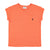 Short sleeve t-shirt | Orange linen