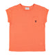 Short sleeve t-shirt | Orange linen