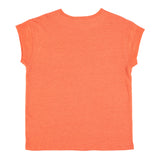 Short sleeve t-shirt | Orange linen