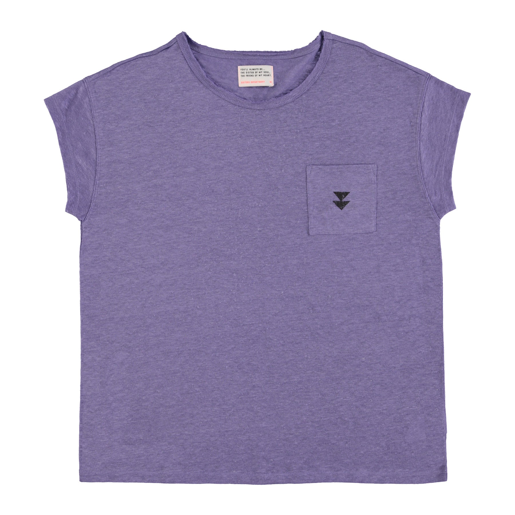 Short sleeve t-shirt | Purple linen
