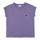 Short sleeve t-shirt | Purple linen