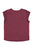Short sleeve t-shirt w/ deep round neck | Aubergine linen