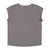 Short sleeve t-shirt w/ deep round neck | Dark grey linen