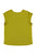Short sleeve t-shirt w/ deep round neck | Olive Green linen