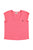 Short sleeve t-shirt w/ deep round neck | Pink w/ "Sunday slice"print