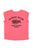 Short sleeve t-shirt w/ deep round neck | Pink w/ "Sunday slice"print
