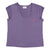 Short sleeve t-shirt w/ deep round neck | Purple w/ "find me on the dance floor" print