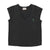 Short sleeve t-shirt w/ deep round neck | Washed black w/ "green fish" print