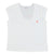 Short sleeve t-shirt w/ deep round neck | White w/ "nightclub" print