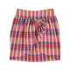 Short wrap skirt | Multicolor checkered