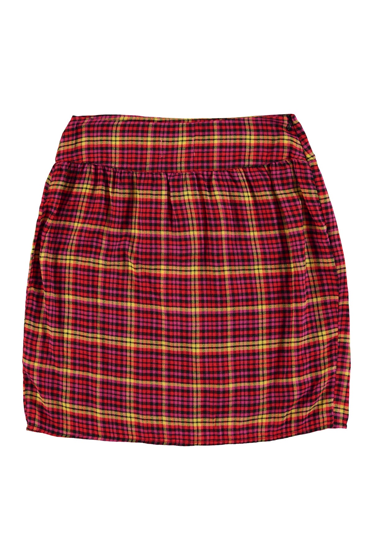 Short wrap skirt | Multicolor checkered