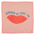 Silky bandana | pink w/ "lips" print