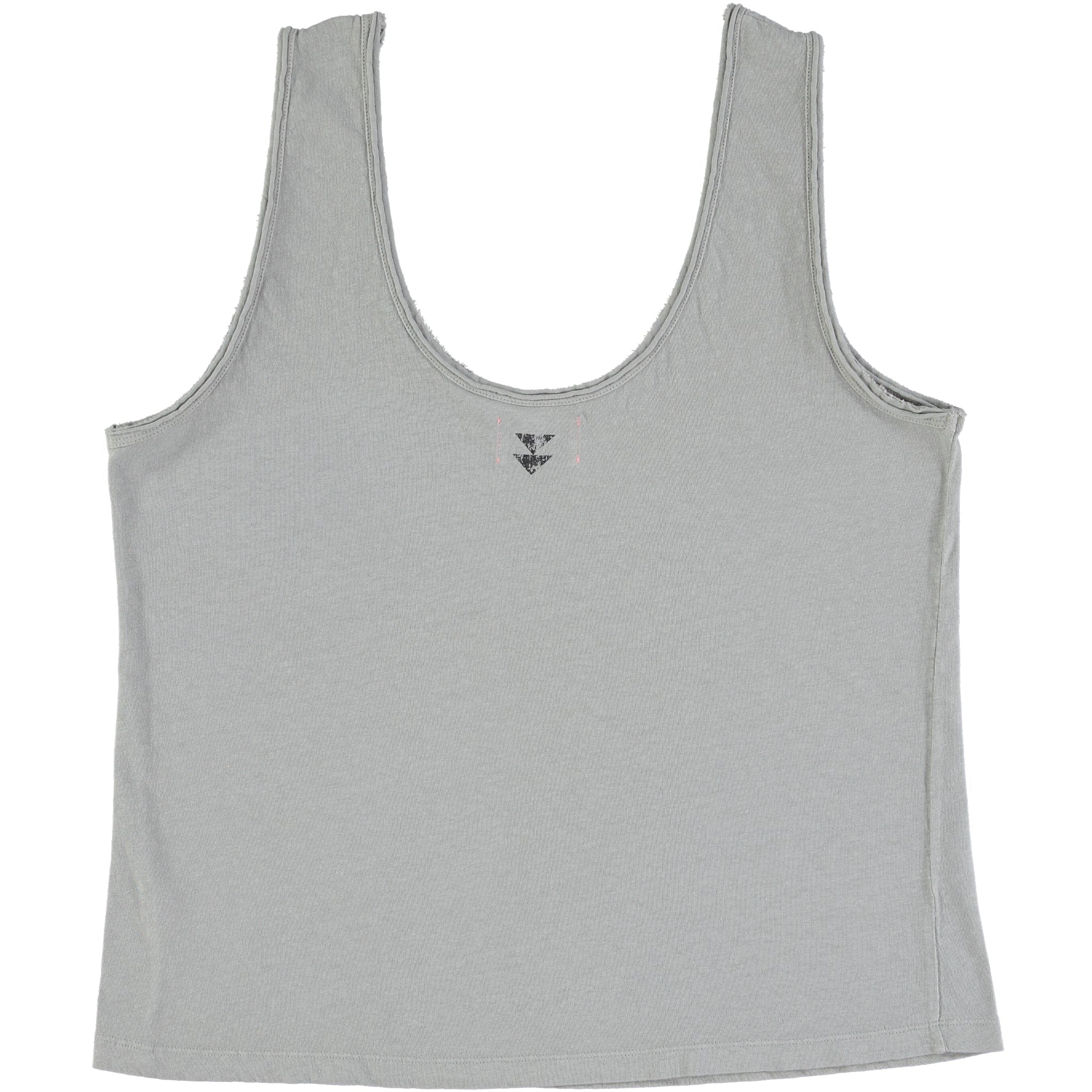 Sleeveless top w/ v-neck | Grey w/ "sisters department" print