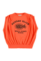 Sleeveless fitted top | Orange w/ "sunday slice" print