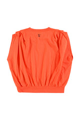 Sleeveless fitted top | Orange w/ "sunday slice" print