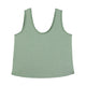 Sleeveless linen top w/ v-neck | green