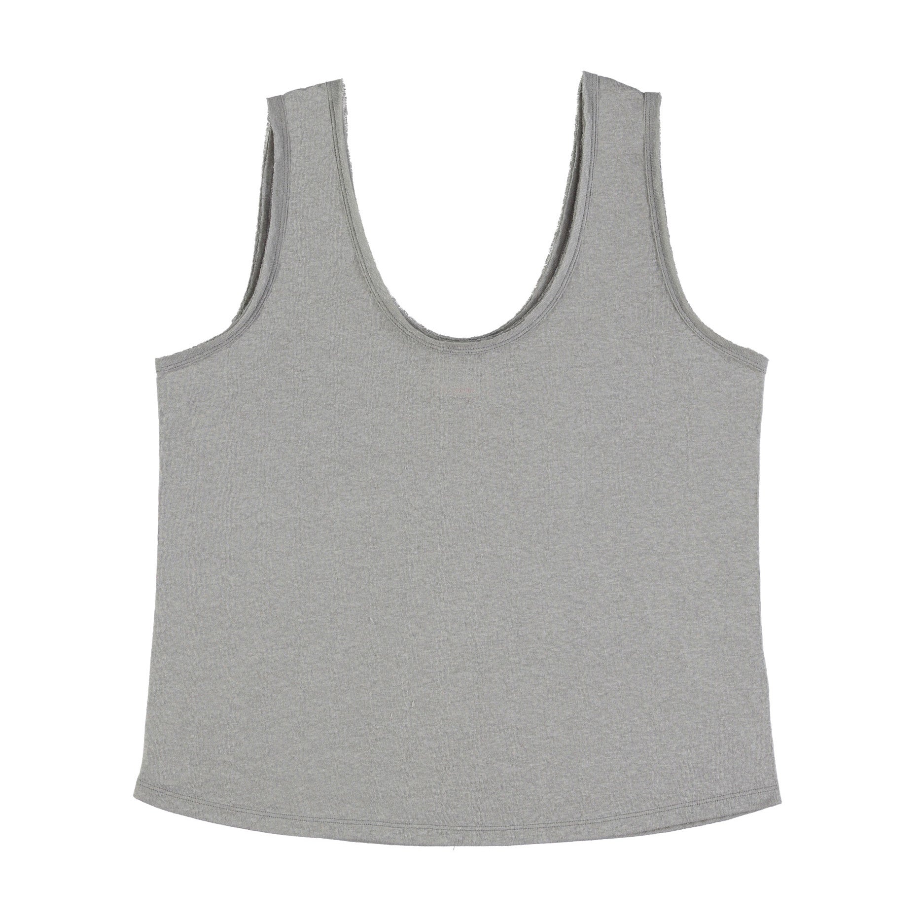 Sleeveless linen top w/ v-neck | grey