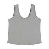 Sleeveless linen top w/ v-neck | grey