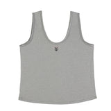 Sleeveless linen top w/ v-neck | grey