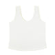 Sleeveless linen top w/ v-neck | white