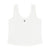 Sleeveless linen top w/ v-neck | white