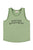 Sleeveless round neck top | Green w/ " Sisters Department" print