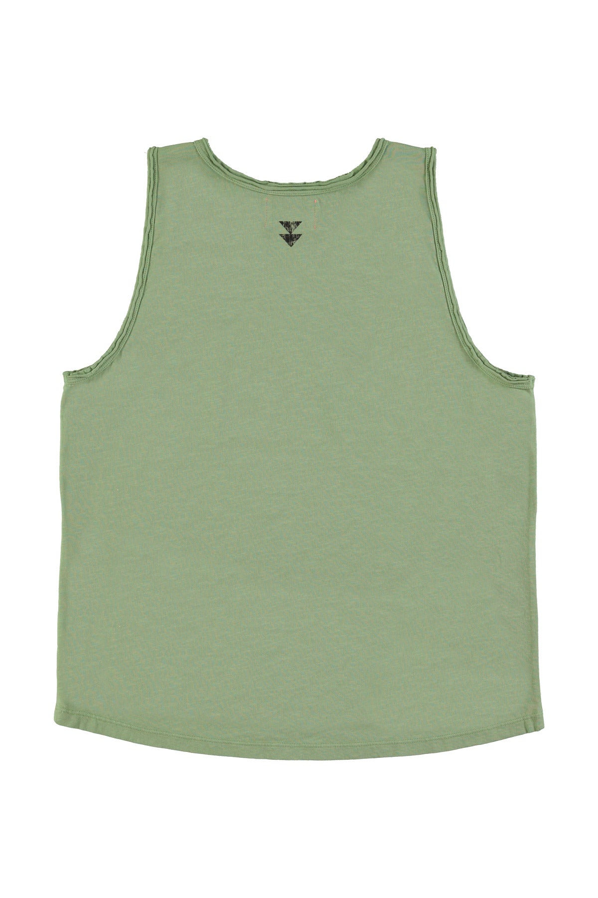 Sleeveless round neck top | Green w/ " Sisters Department" print