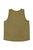Sleeveless round neck top | Khaki w/ "say cheese" print