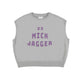 Sleeveless sweatshirt | Grey w/ "mick jagger" print