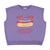 Sleeveless sweatshirt | Purple w/ hot dog print