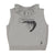 Sleeveless sweatshirt w/ collar  | Grey w/ "love bandit" print