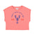 Sleeveless t-shirt/top w/ round neck | Pink w/ "lobster" print