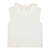 Sleeveless t-shirt w/  collar | Ecru  w/ "mafia" print