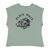 Sleeveless t-shirt w/ deep round neck | Green w/ "black wolf" print