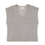 Sleeveless t-shirt w/ deep round neck | Grey w/ hot dog print