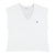 Sleeveless t-shirt w/ deep round neck | White w/ "mick jagger" print