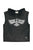 Sleeveless t-shirt w/ peter pan collar | Faded black  w/ "eagle" print
