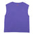 Sleeveless t-shirt w/ round neck . Violet w/ "rock" print