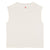 Sleeveless t-shirt w/ round neck | Ecru w/ "hell" print