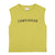 Sleeveless t-shirt w/ round neck | Green w/ "Concierge" print