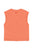 Sleeveless t-shirt w/ round neck | Peach w/ "pizza" print