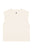 Sleeveless t-shirt w/ round neck | White w/ "eagle" print