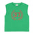 Sleeveless t-shirt w/ round neck | green w/ "37" print