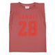 Sleeveless t-shirt w/ shoulder pads | Brown  w/ "28" print