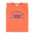 Sleeveless t-shirt w/ shoulder pads | Orange  w/ "sicilian summer story" print