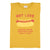 Sleeveless t-shirt w/ shoulder pads | Mustard  w/ "hot dog" print