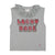 Sleeveless t-shirt w/ tulle collar | Grey  w/ "lobby babe" print