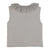 Sleeveless t-shirt w/ tulle collar | Grey  w/ "lobby babe" print