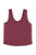 Sleeveless top w/ v-neck | Aubergine linen