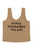Sleeveless top w/ v-neck | Brown w/ "pizza takeaway" print